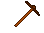 Image of A Jagged Pickaxe With A Twitching Zombie Eyeball Impaled On the Blade
